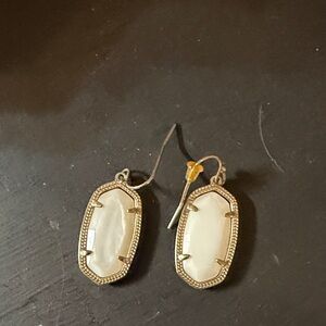 Kendra Scott Gold and Cream Earrings